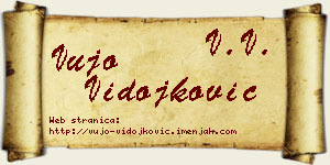 Vujo Vidojković vizit kartica